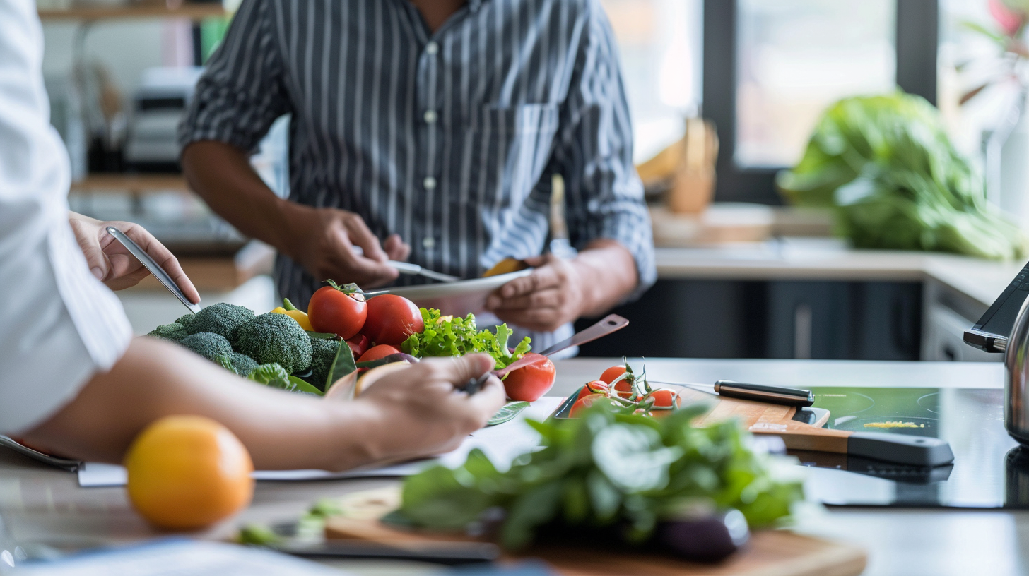 Різноманітні свіжі продукти та збалансоване харчування